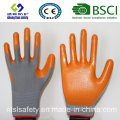 13G poliéster Shell con guantes de trabajo revestidos de nitrilo (SL-N106)